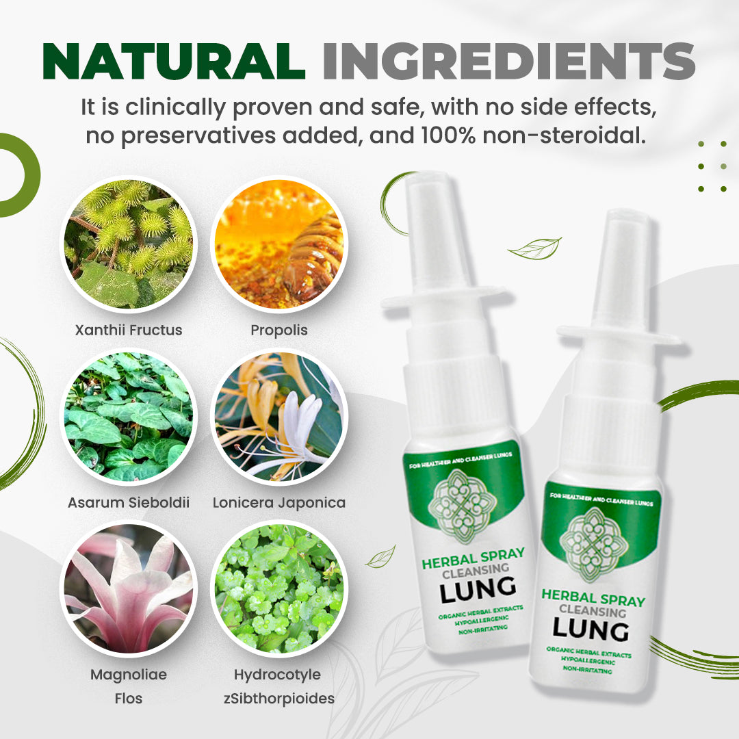 Herbal Spray Cleansing Lung | Organic Lung Nasal Spray| Deep Cleansing