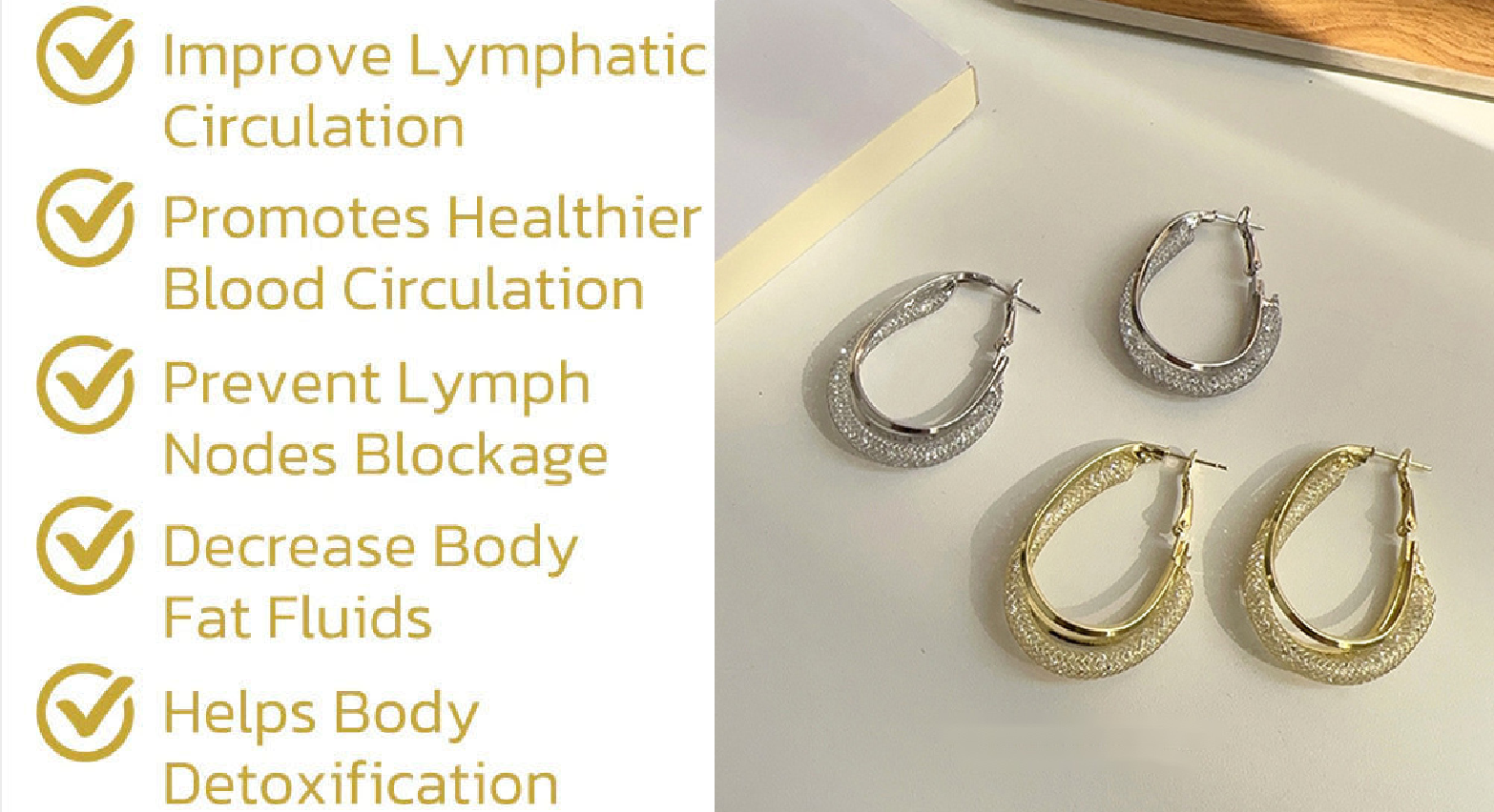 Lymphatic fashion Oval Earrings