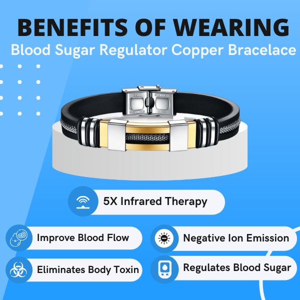 2pcs Copper Heal Sugar Down Therapeutic Bracelet, Sugar Control